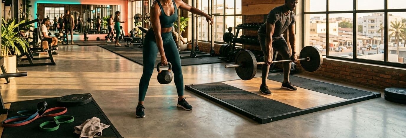 A group training together in a gym